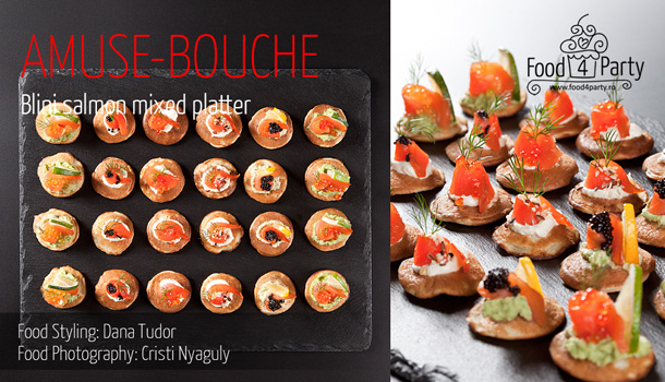 Blini salmon mixed platter