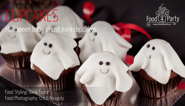 Halloween Baby Ghost Mini Cupcakes